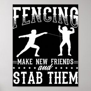 Grappig Heerschermend Ontwerp Maak Nieuwe Vrienden Poster