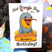 Grappig Heet Hondenliefhebber Schattige Gekke Bird Kaart