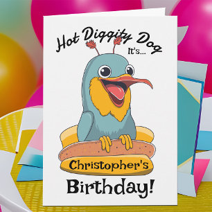 Grappig Heet Hondenliefhebber Schattige Gekke Bird Kaart