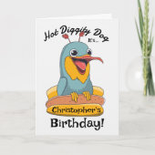 Grappig Heet Hondenliefhebber Schattige Gekke Bird Kaart (Voorkant)