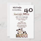 Grappig Heilig Koe Boerderij Humoristisch 40ste Ve Kaart (Achterkant)