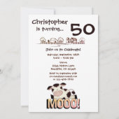 Grappig Heilig Koe Boerderij Humoristisch 50ste Ve Kaart (Achterkant)