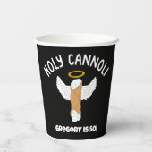 Grappig Heilige Cannoli Italiaans Themafeest Papieren Bekers (Achterkant)