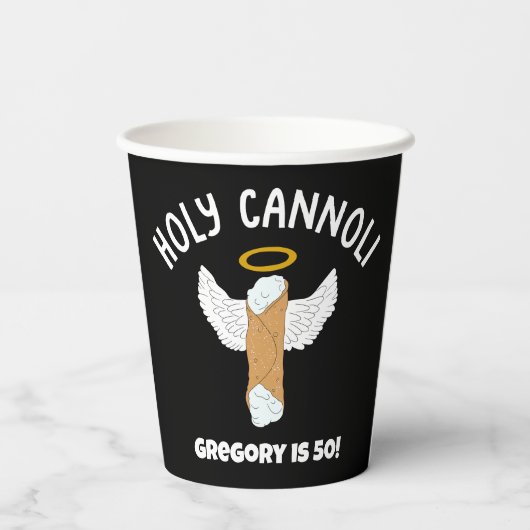 Grappig Heilige Cannoli Italiaans Themafeest Papieren Bekers (Achterkant)