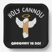 Grappig Heilige Cannoli Italiaans Themafeest Papieren Bordje (Voorkant)