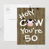 Grappig Heilige Koe Je bent 50 Humoureuze verjaard Briefkaart (Voorkant / Achterkant)
