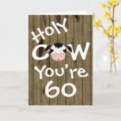 Grappig Heilige Koe Je bent 60 Humoureuze verjaard Kaart (Gele Bloem)