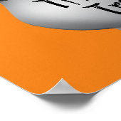 Grappig heks grappig Halloween sinaasappel Poster (Hoek)