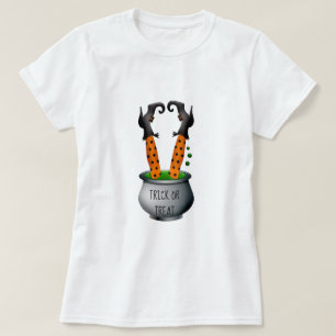Grappig heks in het thema cauldron Halloween T-shirt