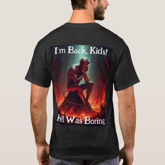 Grappig 'Hell was saai' T-shirt (Achterkant)