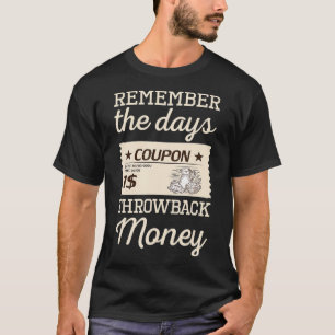 Grappig Herinner je Throwback Money Stamps Lovers T-shirt