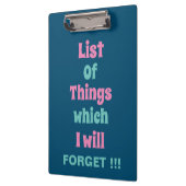 Grappig herinnering voor vergeetse mensen Vergeet  Klembord (Links)