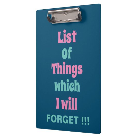 Grappig herinnering voor vergeetse mensen Vergeet  Klembord (Links)