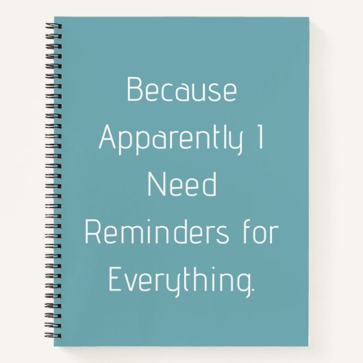 Grappig Herinneringsnotitieboek | Omdat Blijkbaar Notitieboek (Voorkant)