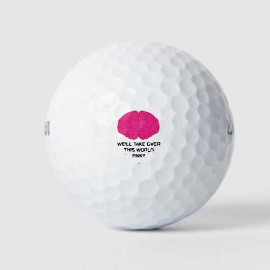 Grappig hersencitaat van Pinky en Brain cartoon Golfballen (Voorkant)