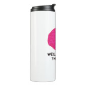 grappig hersencitaat van pinky en brain cartoon thermosbeker (Gedraaid links)