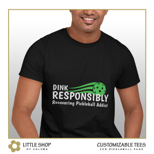 Grappig Herstellende Pickleball Addict Gepersonali T-shirt