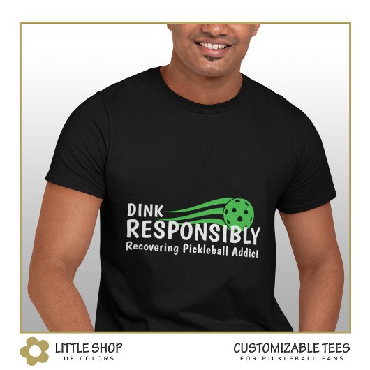 Grappig Herstellende Pickleball Addict Gepersonali T-shirt