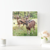 Grappig hert dat je kijkt vierkante klok (Huis)