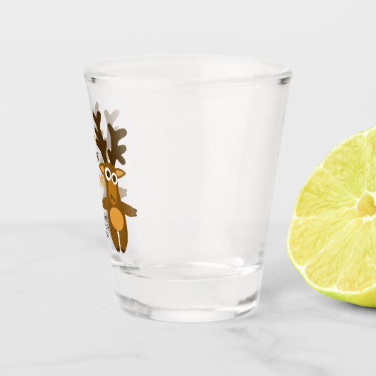 Grappig hert shot glas (Rechts)