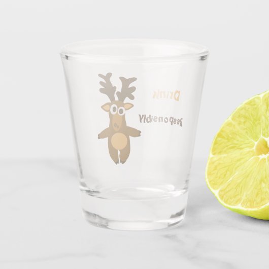 Grappig hert shot glas (Achterkant)