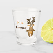 Grappig hert shot glas (Voorkant)
