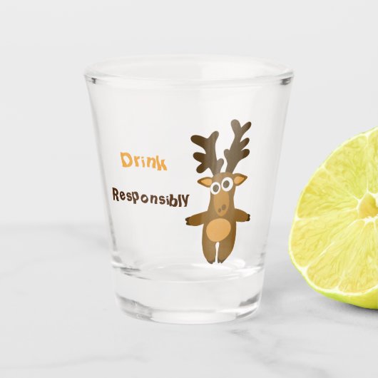 Grappig hert shot glas (Voorkant)