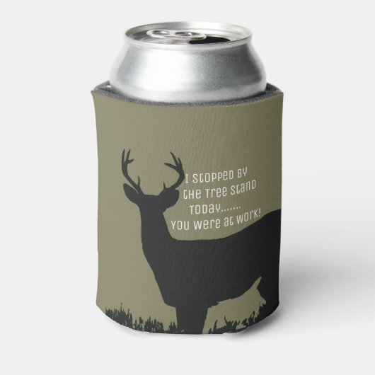 Grappig herten jagen bier koeler (Blikje Achterkant)