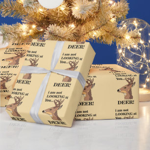 Grappig hertengewei cadeaupapier