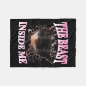 Grappig Het Beest In Mij Gekke Cat Meme Humor Cat Fleece Deken (Voorkant (Horizontaal))