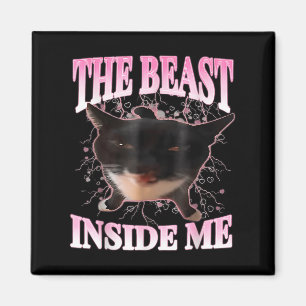 Grappig Het Beest In Mij Gekke Cat Meme Humor Cat Magneet
