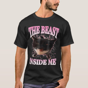 Grappig Het Beest In Mij Gekke Cat Meme Humor Cat T-shirt