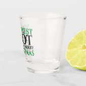Grappig het beste schot voor een vrolijk kerstcade shot glas (Rechts)