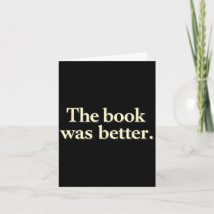 Grappig het boek was beter boekworms verhalen lief kaart