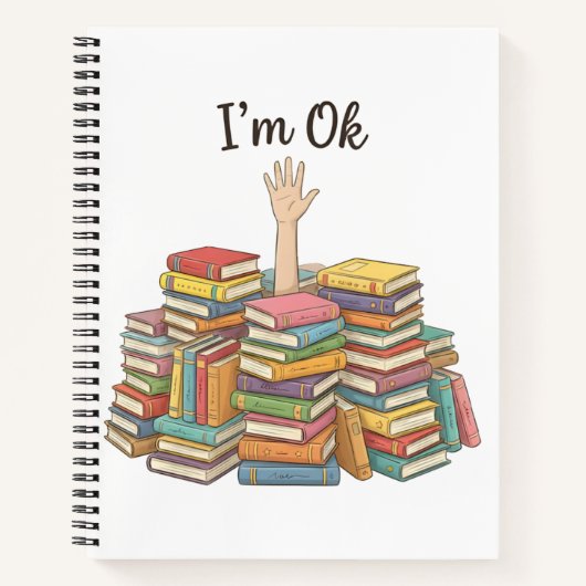 Grappig het gaat goed ik verdrink in boeken schatt (Voorkant)