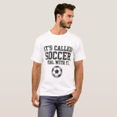 Grappig Het Heet Voetbal Akkoord Amerikanse Fan T-shirt (Voorkant volledig)