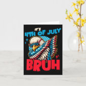 Grappig, het is 4 juli Bruh Kaart (Gele Bloem)