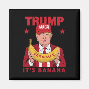 Grappig Het is Banaan voor Weegschalen Trump Mann Magneet