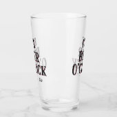 Grappig, het is Beer O'klok Quote Typography Beer Glas (Links)