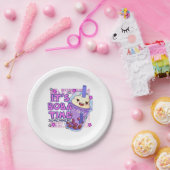 Grappig 'Het is Boba Time Ergens' Papieren Bordje (Feest)