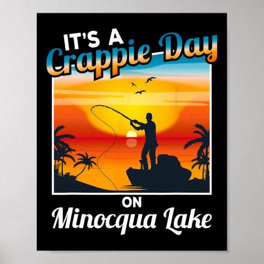 Grappig, het is een crappie-dag op Minocqua Lake Poster (Voorkant)