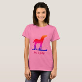 Grappig "Het is een Filly!" met Foal Silhouette T-shirt (Voorkant volledig)