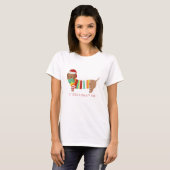 Grappig "Het is een lang jaar geweest" Wiener Dog  T-shirt (Voorkant volledig)