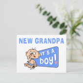 Grappig, het is een nieuw cadeau voor opa aankondigingskaart (Staand voorkant)
