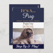 Grappig "Het is een" nieuwkondiging van het Pet Briefkaart (Voorkant / Achterkant)