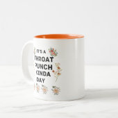 grappig Het is een soort dag keelpunch. Tweekleurige Koffiemok (Voorkant links)
