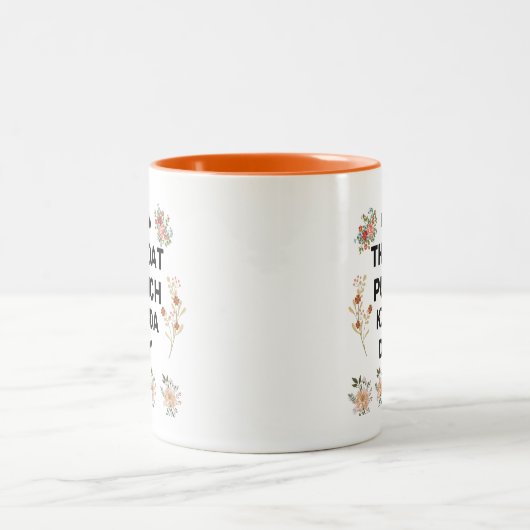 grappig Het is een soort dag keelpunch. Tweekleurige Koffiemok (Center)