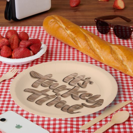 Grappig, het is het Turks Thanksgiving Gezegde Papieren Bordje (Picknick)