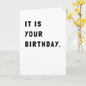 Grappig, het is je geboortedag Wenskaart Kaart (Gele Bloem)