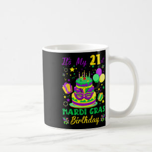 Grappig Het is mijn 21e Mardi Gras Verjaardag King Koffiemok